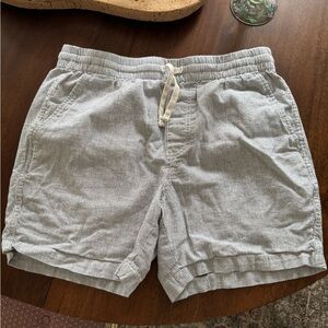 Men's Gray Striped Shorts